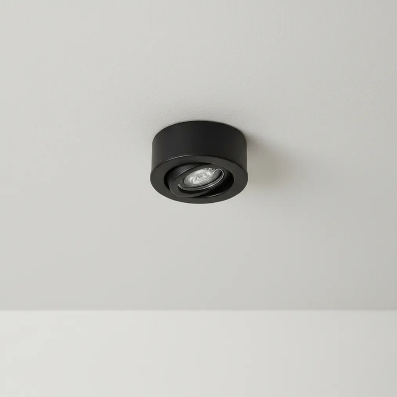 Spot Semiembutido Redondo Blanco Negro Dicroica LED 7W