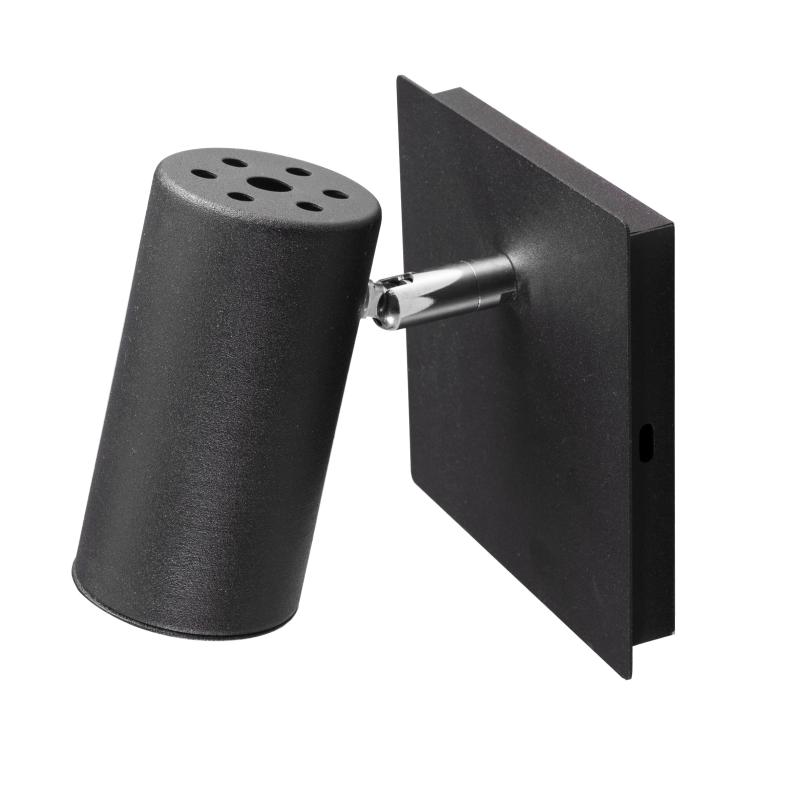 Aplique Pared "Square" 1 Dicroica Blanco Negro LED 7w