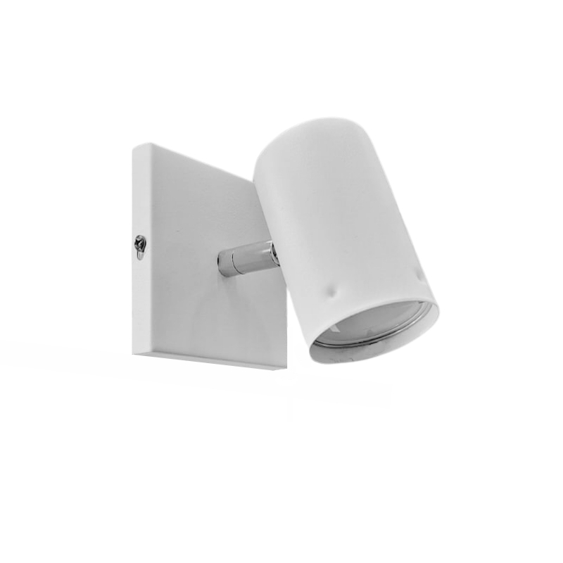 Aplique Pared "Square" 1 Dicroica Blanco Negro LED 7w