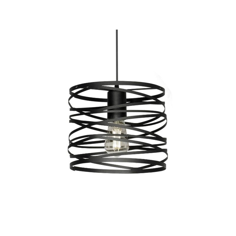 Colgante Espiral 16 Cm Deco Blanco Negro