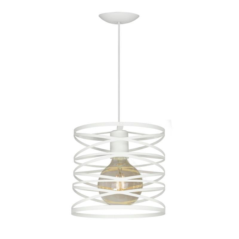 Colgante Espiral 16 Cm Deco Blanco Negro