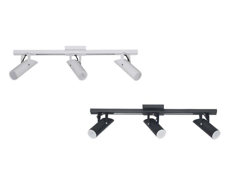 Aplique pared techo 3 luces Ferrolux Borja Blanco Negro