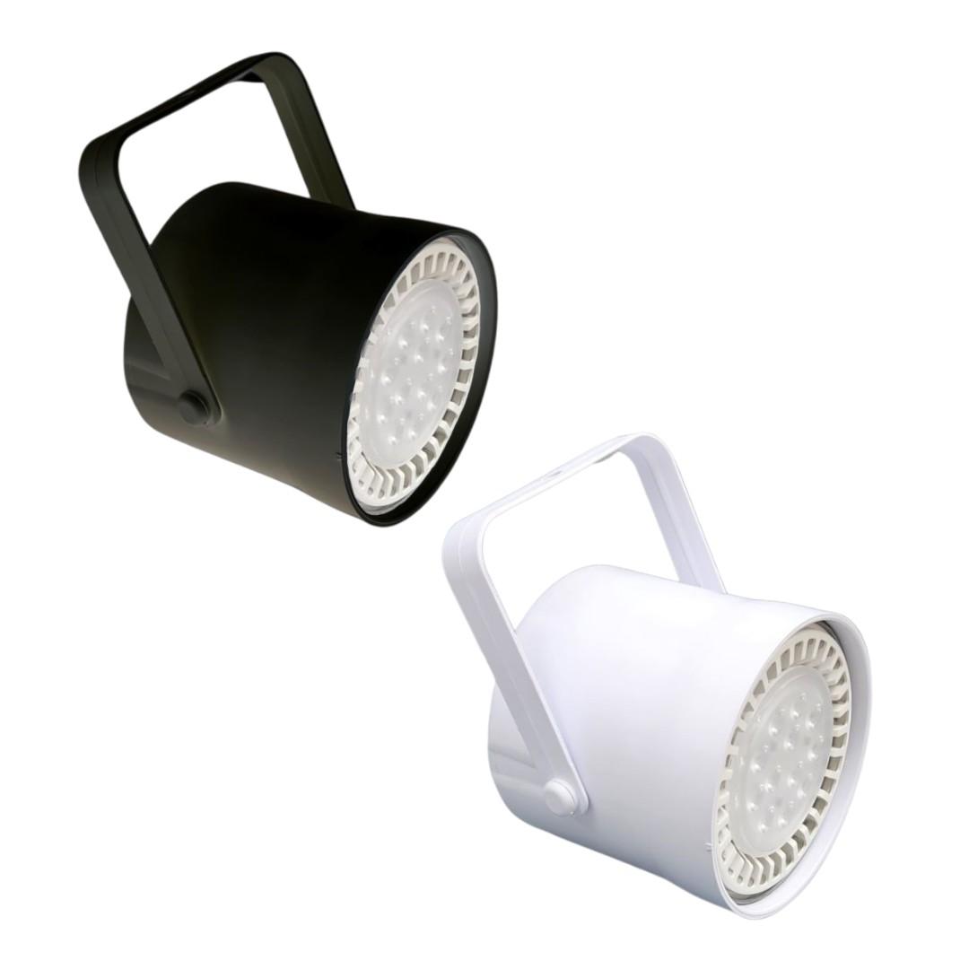 Spot Tacho Pvc Blanco Negro Ar111 Led 11w 12w Frio O Calido