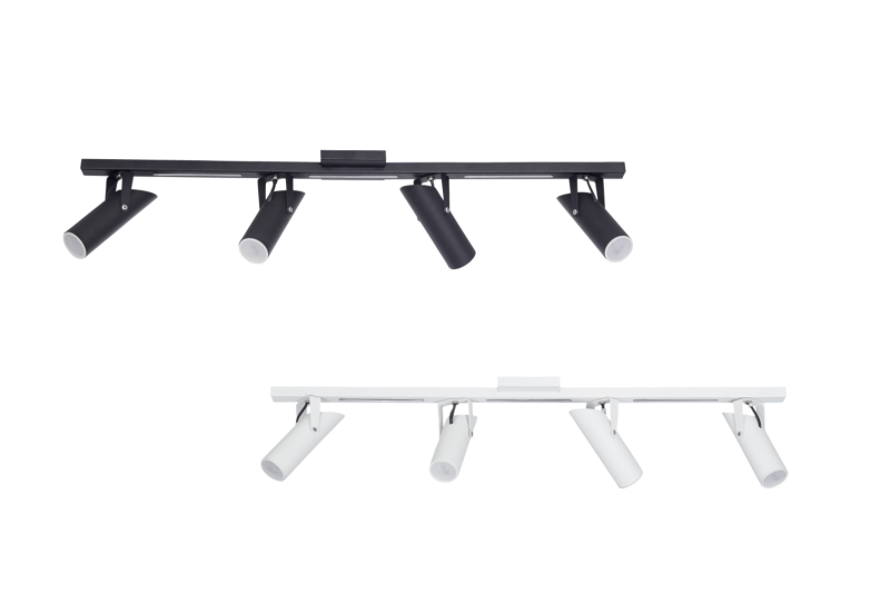 Aplique pared techo 4 luces Ferrolux Borja Blanco Negro