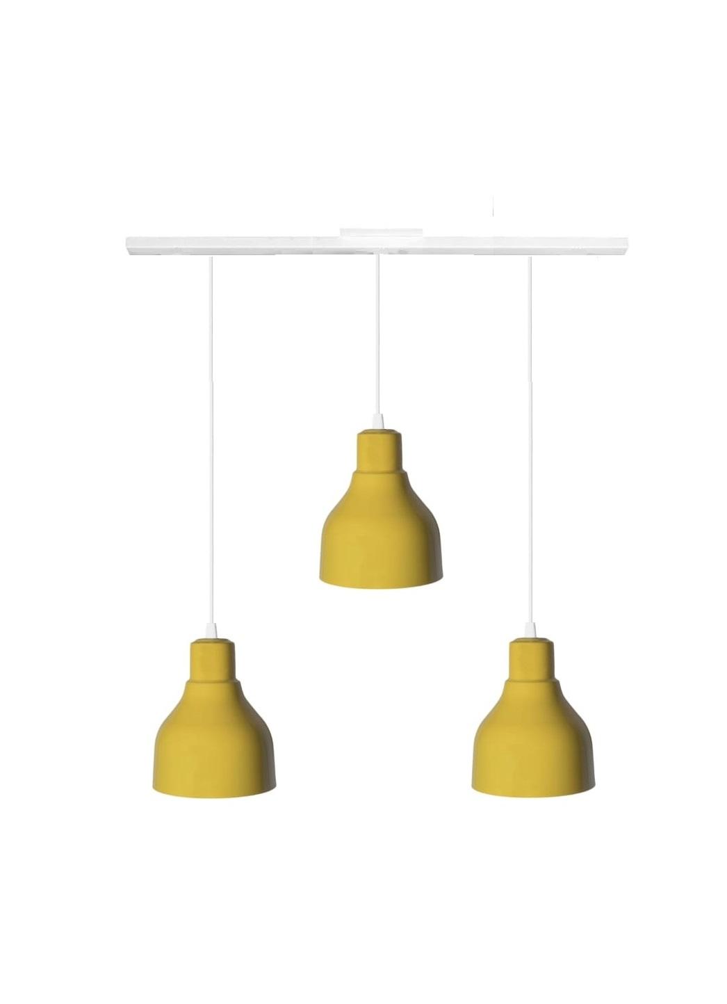 Aplique Con 3 Colgantes Tipo Campana Industrial Para Led