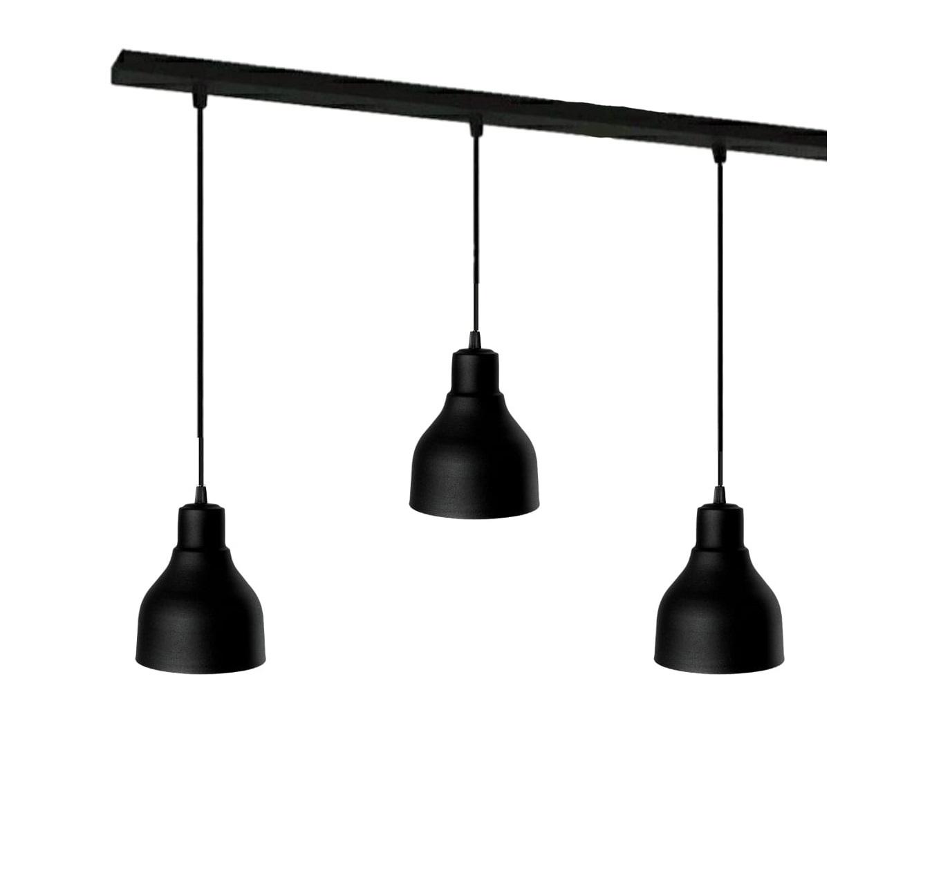 Aplique Con 3 Colgantes Tipo Campana Industrial Para Led