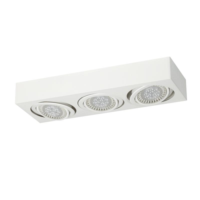 Plafon Aplicar 3 AR111 LED 11W Blanco Negro