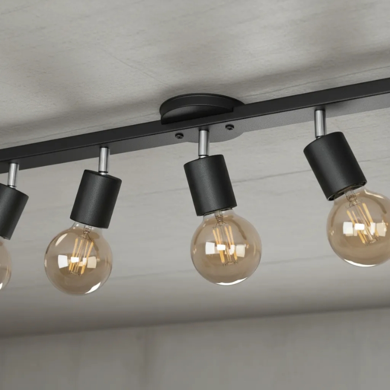 Aplique Barral Techo 5 Luces Moviles E27 Deco Apto Led