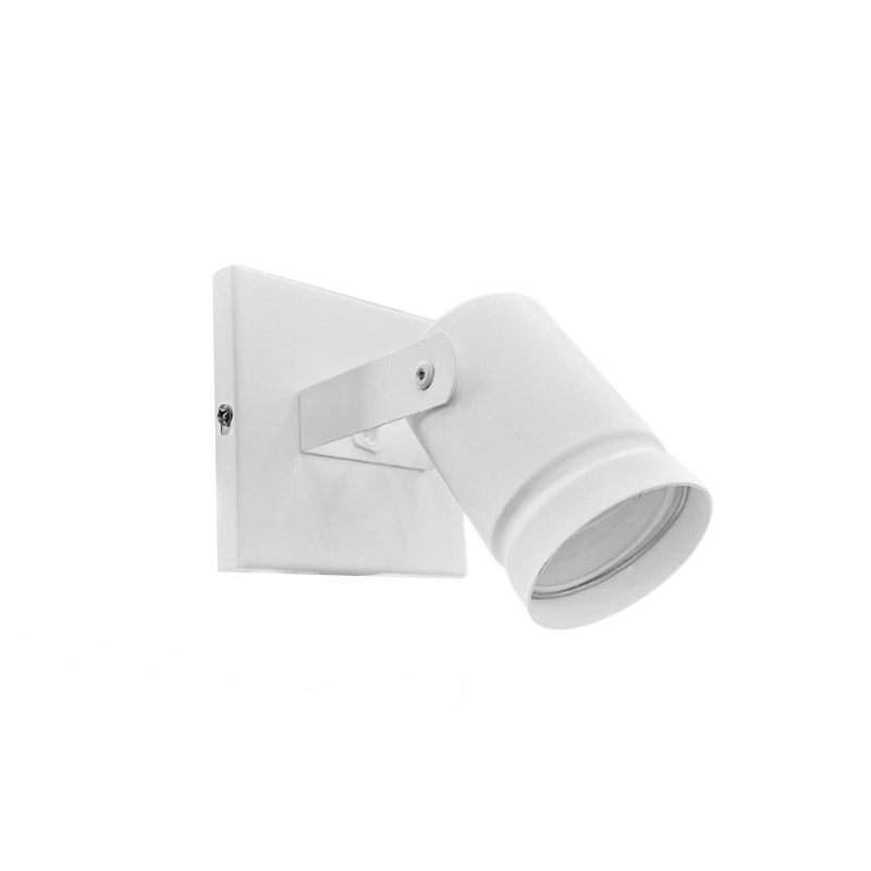 Aplique 1 Luz Movil Recto Dicroica Blanco Negro LED 7w