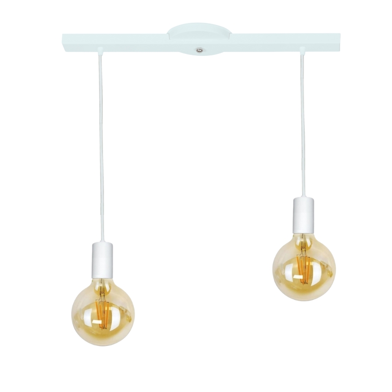 Base Con 2 Colgante Portalamparas Vintage Apto Led E27