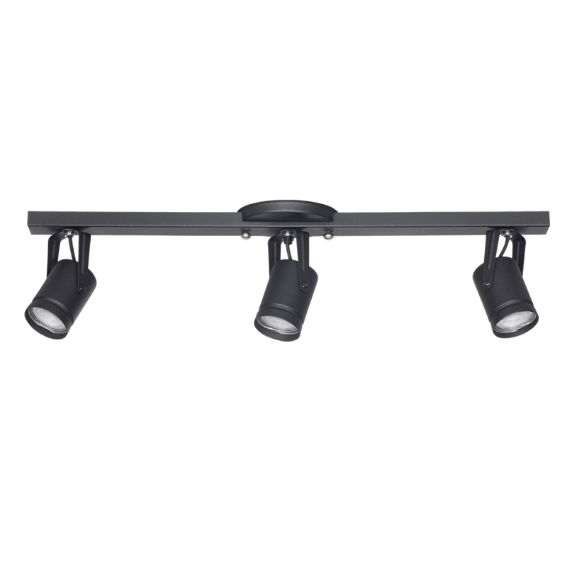 Aplique Barral 3 Spot Rectos Blanco Negro Dicroica Led 7w