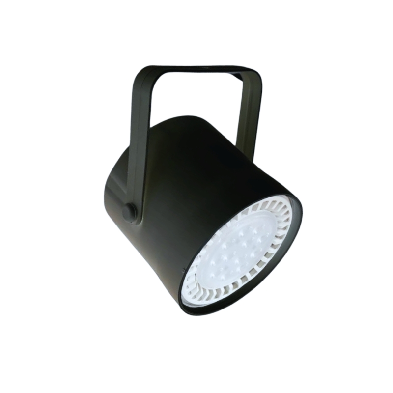 Base Riel 3 Spot Tacho PVC  Blanco / Negro AR111 LED 11w