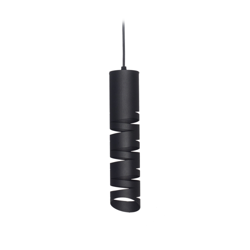 Colgante Tubo Espiral Blanco Negro Para Dicroica LED