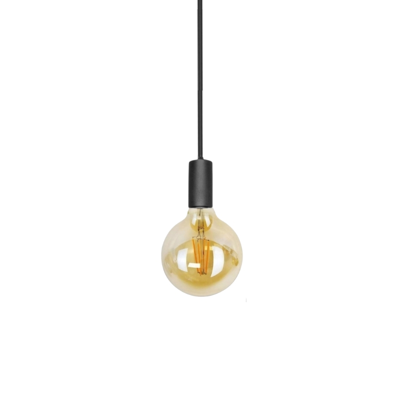 Colgante Portalampara Blanco Negro Ideal Vintage