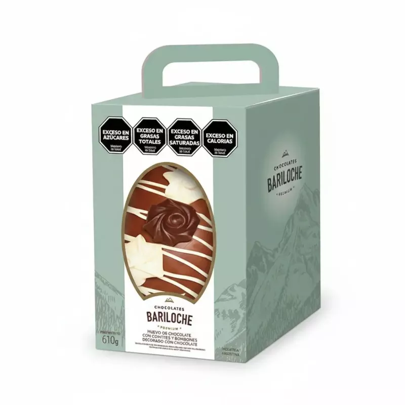 HUEVO DE PASCUA CHOCOLATE BARILOCHE 610 GRS. DECORADO B60503 - CAJA X 6 UNIDADES