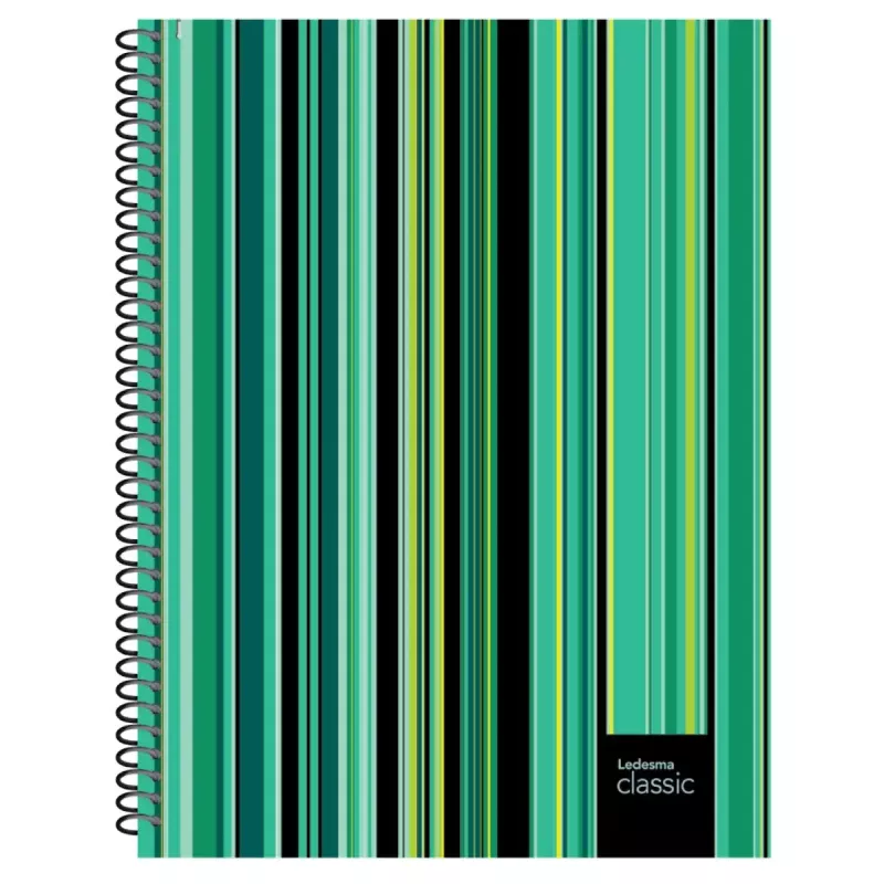 CUADERNO CON ESPIRAL 16X21  CLASSIC/ESSENTIAL/BUSINESS TAPA DURA 120 HOJAS RAYADO