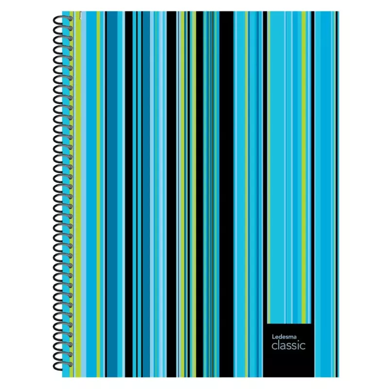 Cuaderno Ledesma Classic 16x21 con espiral tapa dura 120 hojas cuadriculadas