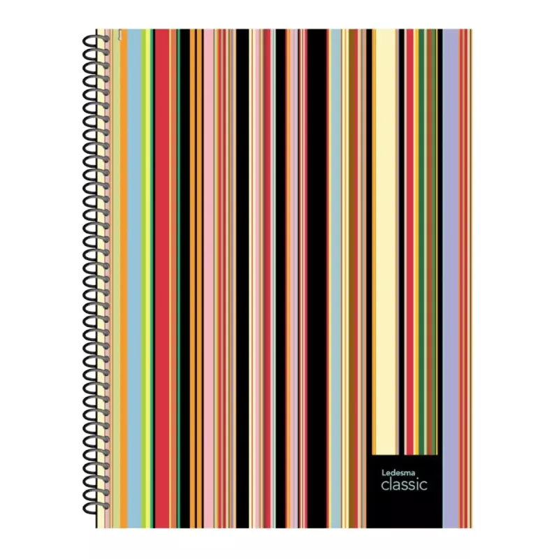 Cuaderno espiralado chico Ledesma Classic tapa dura cuadriculado para facultad y trabajo.