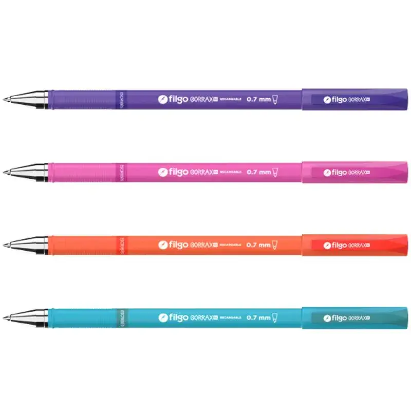 LAPICERAS ROLLER GEL FILGO BORRABLE BORRAX SE X 4 COLORES