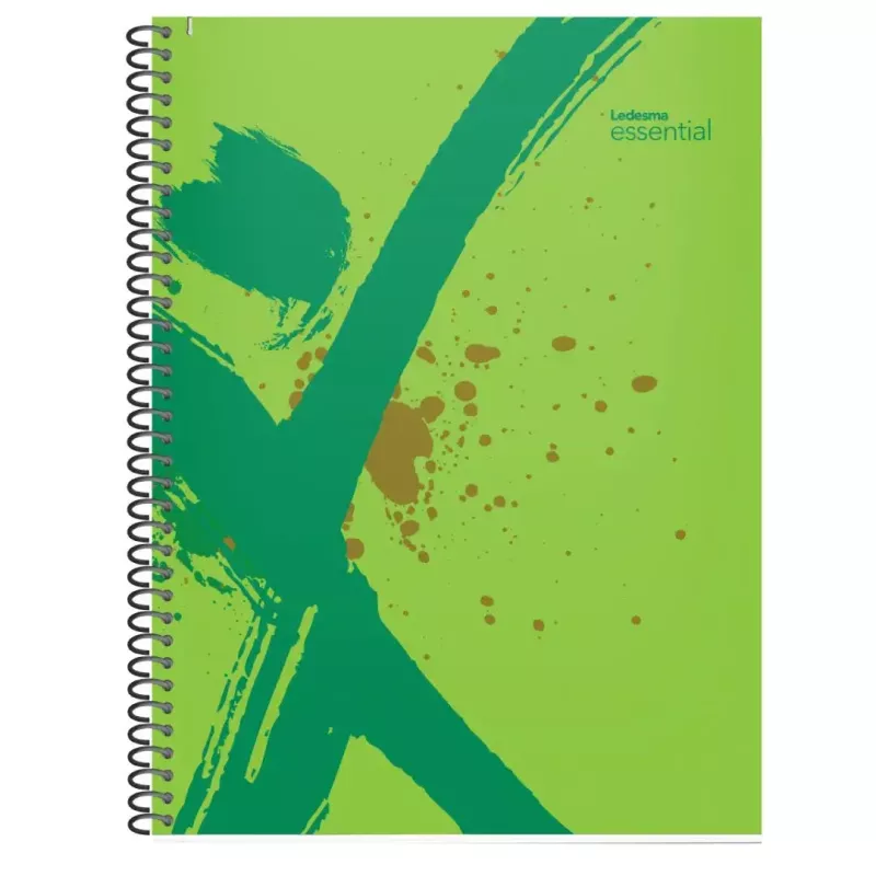 Cuaderno Ledesma Essential 22x29 A4 tapa plástica 84 hojas cuadriculado.
