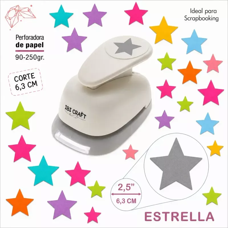 PERFORADORA ARTISTICA ESTRELLA IBICRAFT 63 MM