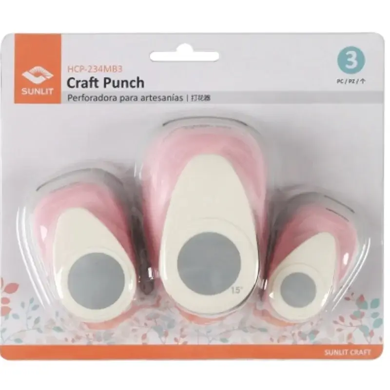 SET DE 3 PERFORADORAS DE CIRCULO IBI CRAFT 16, 25 Y 38 MM