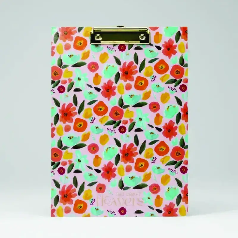 PORTA PLANILLAS - BLOCK A4 IBI CRAFT DISEÑO FLOWERS