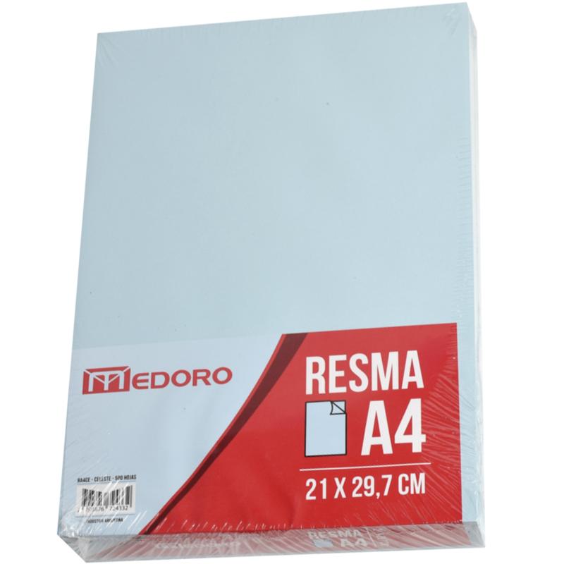 RESMA A4 X 500 HOJAS 75 GRS. MEDORO COLOR CELESTE