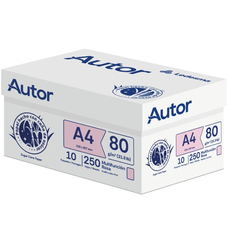 RESMA COLOR A4 X 250 HS 80 GRS. LEDESMA ROSA