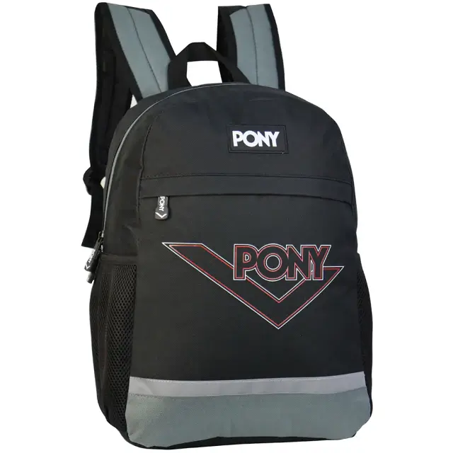 Distribuidora de mochilas escolares Pony 17 pulgadas con stock disponible para compra por bulto.