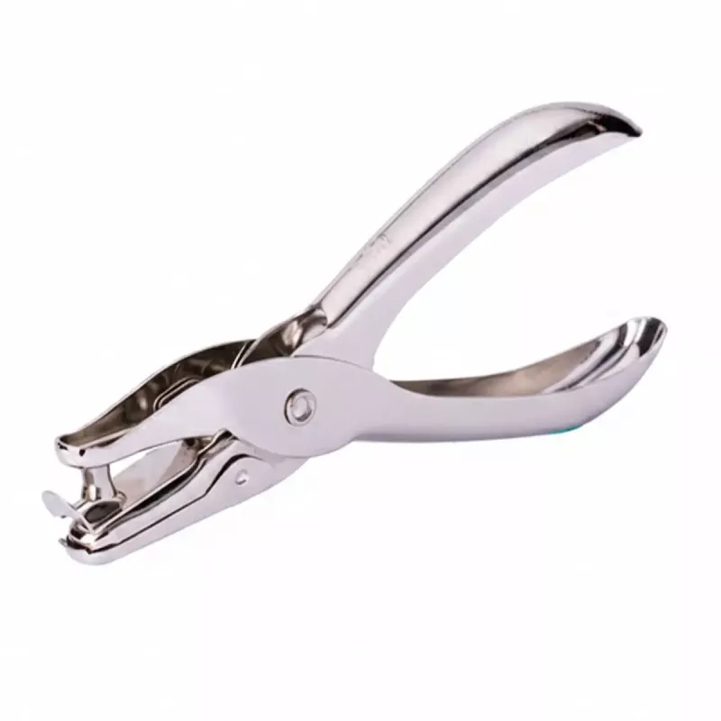 Perforadora metálica de 1 agujero sacabocado manual para papel y cartulina.