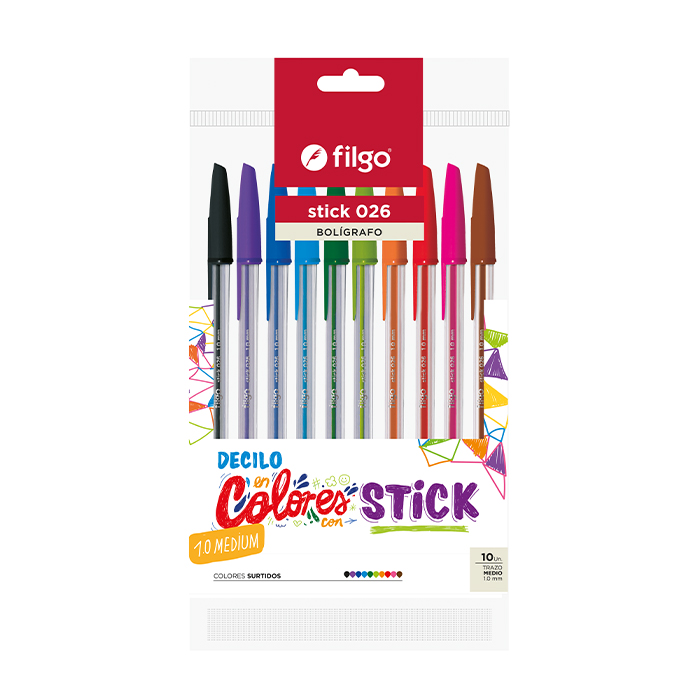 BOLIGRAFOS FILGO X 10 SURTIDO