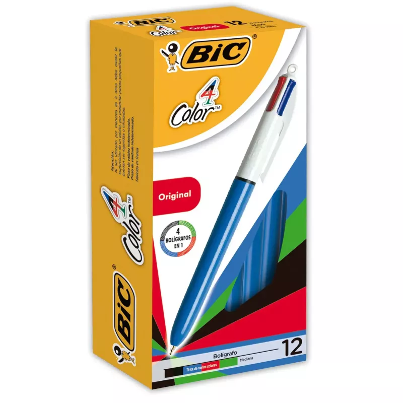 BOLIGRAFO RETRACTIL BIC 4 COLORES CLASICO