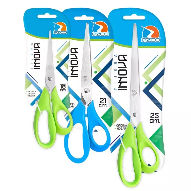 Tijera multiuso grande Innova 21cm de alta resistencia para cortar papel, cartón y tela.