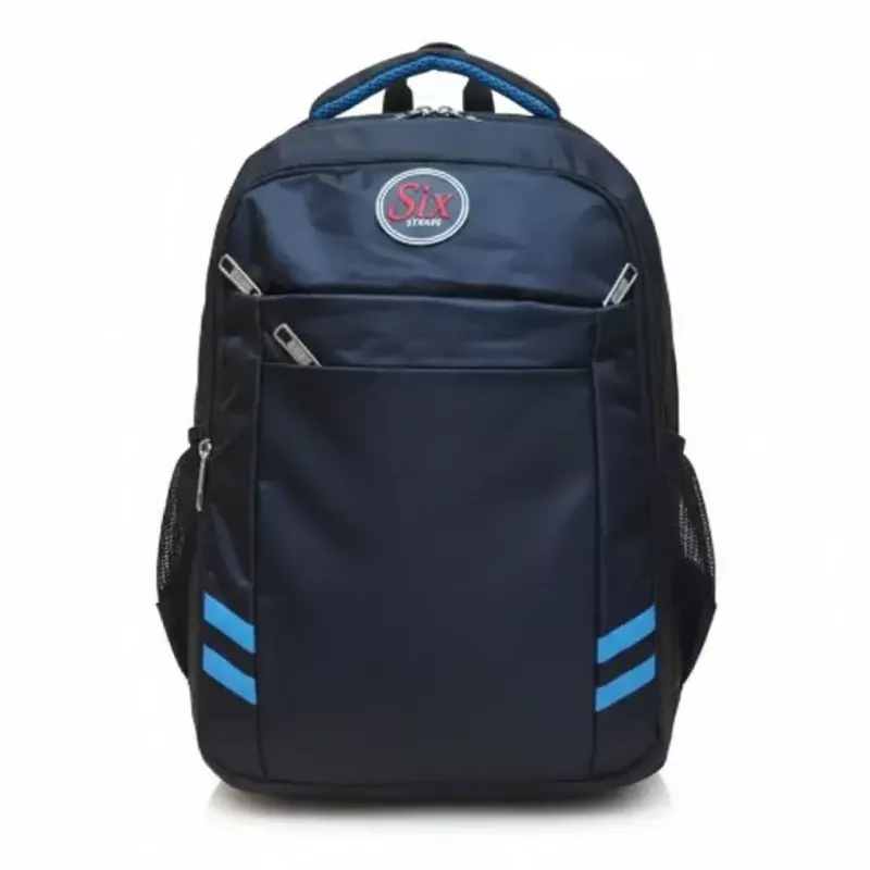 Mochila lisa premium apta para colegio y facultad con protección para dispositivos electrónicos.