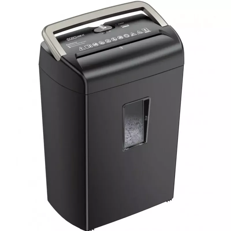 Destructora de papeles eléctrica automática para escritorio y administración.
