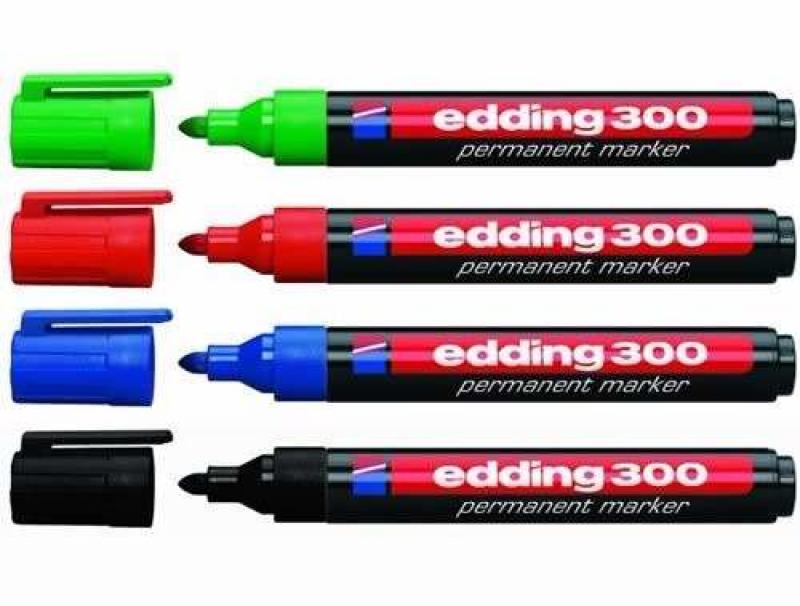 MARCADOR EDDING 300 INDELEBLE NEGRO PUNTA REDONDA