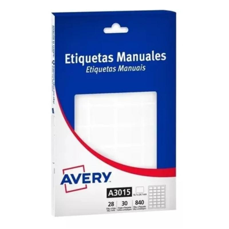 ETIQUETAS AVERY 16.7x24.7 MM. CODIGO 3015 - CAJA