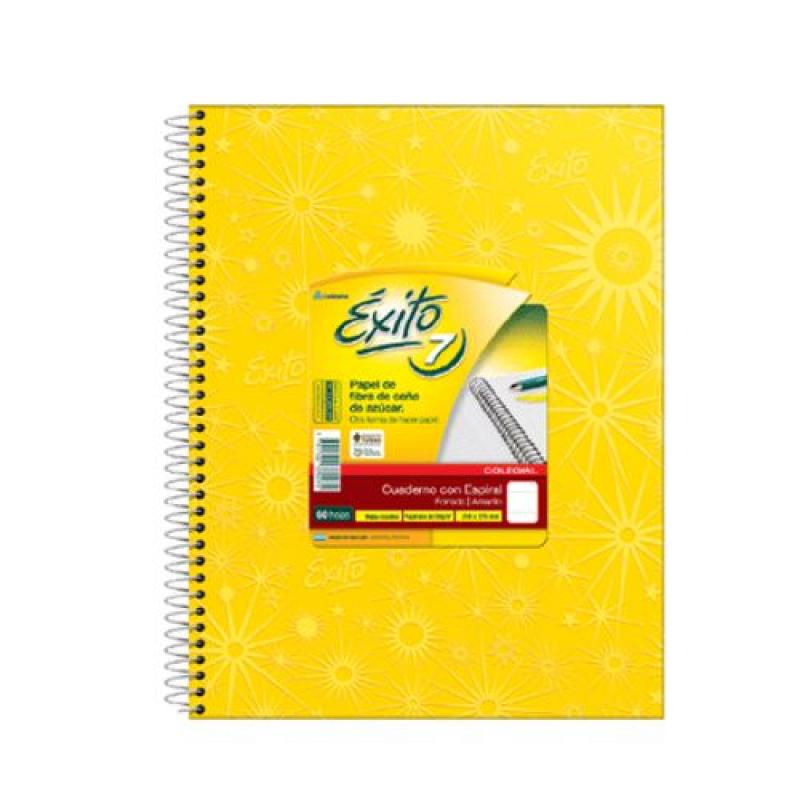 * CUADERNO EXITO 7/TRIUNFANTE 21x27 C/ESPIRAL FORRADO 60 HS RAYADO