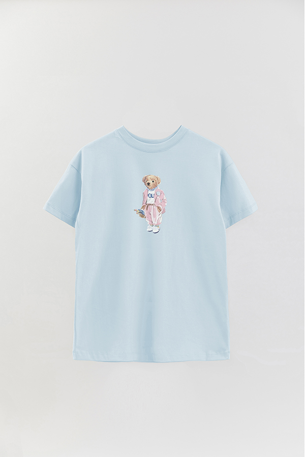 REMERA OVER ESTAMPADA UNISEX BEAR PINK BEAR