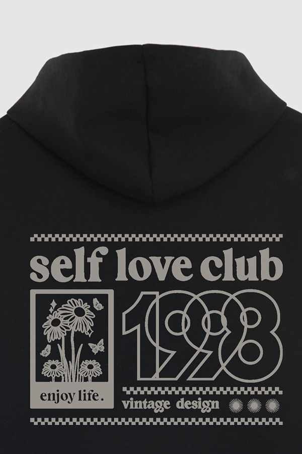 HOODIE ESTAMPADO CARTOON ILLUSTRATION SELF LOVE CLUB 1998
