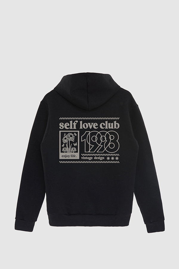 HOODIE ESTAMPADO CARTOON ILLUSTRATION SELF LOVE CLUB 1998