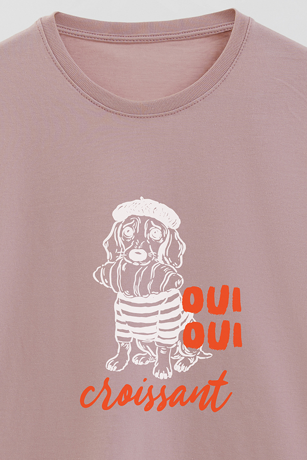 REMERA BASICA ESTAMPADA OUI OUI