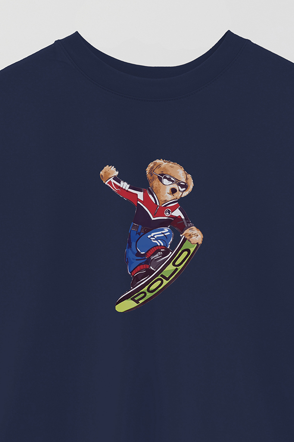 REMERA OVER ESTAMPADA UNISEX BEAR SNOW