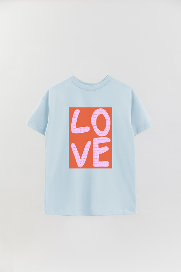 REMERA OVER ESTAMPADA LOVE