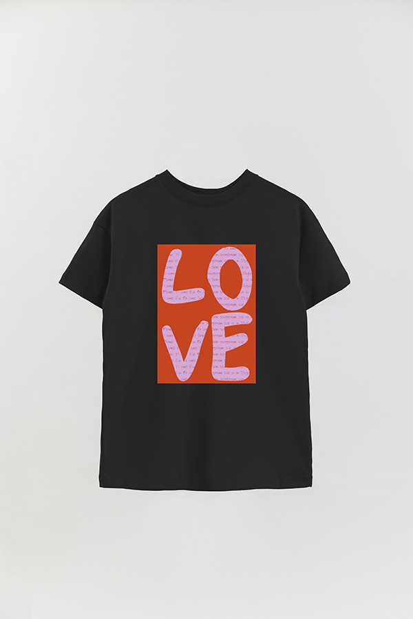 REMERA OVER ESTAMPADA LOVE