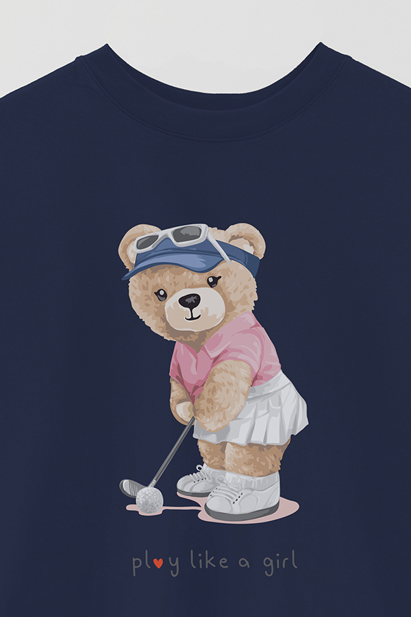 REMERA OVER ESTAMPADA UNISEX PLAY LIKE A GIRL