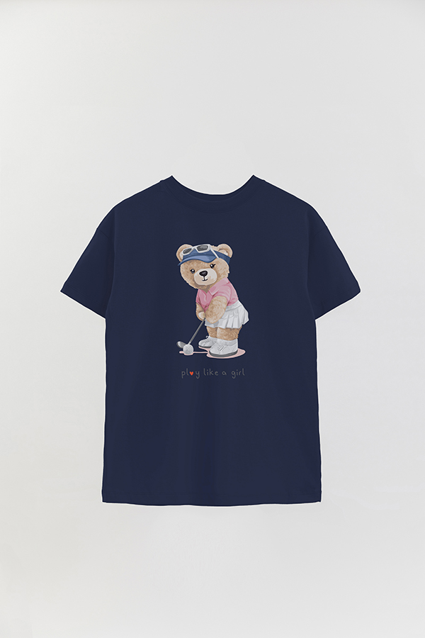 REMERA OVER ESTAMPADA UNISEX PLAY LIKE A GIRL