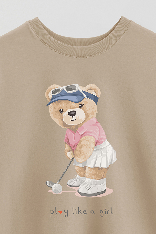 REMERA OVER ESTAMPADA UNISEX PLAY LIKE A GIRL