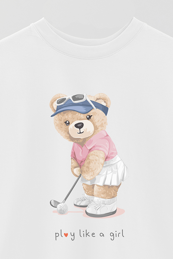 REMERA OVER ESTAMPADA UNISEX PLAY LIKE A GIRL